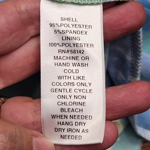 London Times Size 16 Colorful Mod Print Jersey Sheath Dress Wide Straps A-Line - Picture 8 of 8